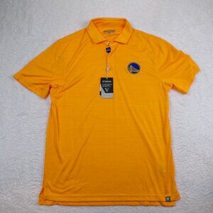 Levelwear Golden State Warriors NBA Finals Polo Men's Sz M w /tag Yellow/Orange